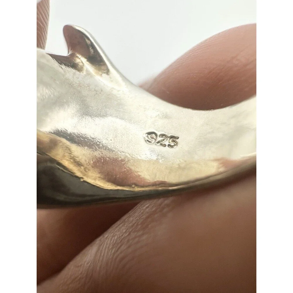 Vintage Modernist Adjustable Sterling Silver Ring Marked 925 Size 6
